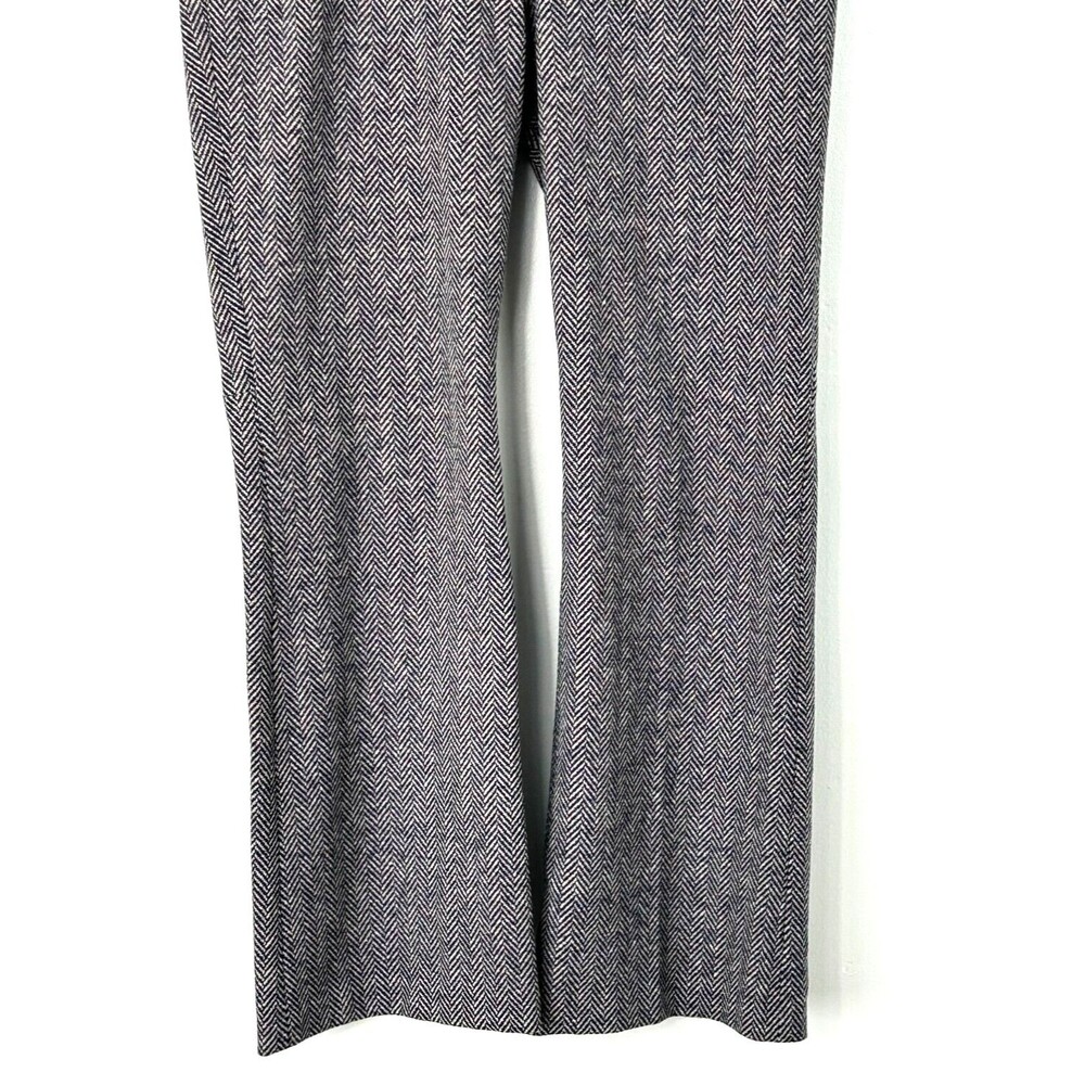 Theory Womens Sz 6 Black Gray Herringbone Wool Blend Kick Flare Crop Pant R3 - Picture 8 of 13
